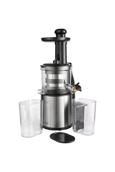 Gorenje JC4800VWY Slow Juicer, 200 W, 70 RPM, 0.6 L Juice & Pulp, Black/Stainless