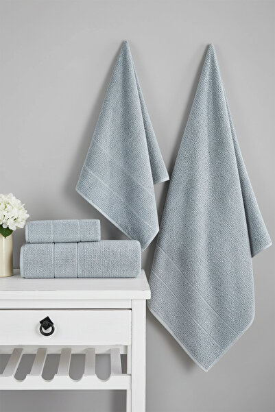 Cotonila Royal | 50x90 - 70x140 Cm 4'Lü Banyo Havlu Seti, %100 Pamuklu Havlu ...