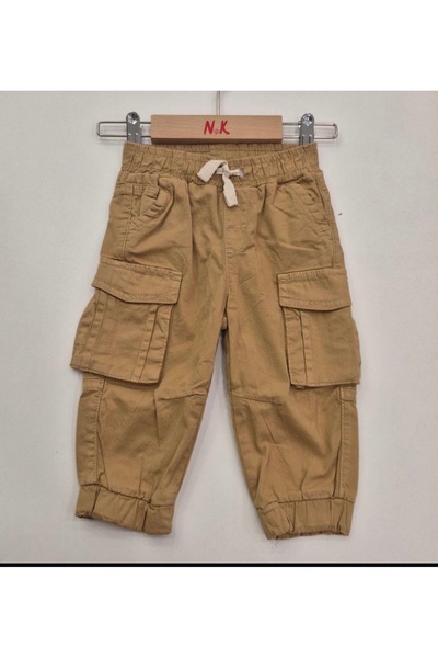 NK kids erkek cocuk cepli lastik paça kargo likralı premium pantolon