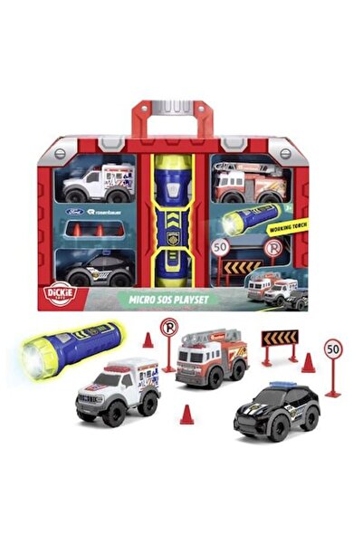 Dickie Micro SOS Playset - Emergency Vehicles (203714024)