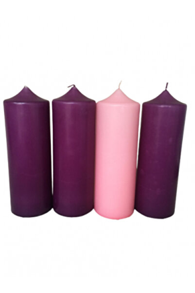 miceco Decorative Christmas Tree Candle - Green Snowy, 11 cm