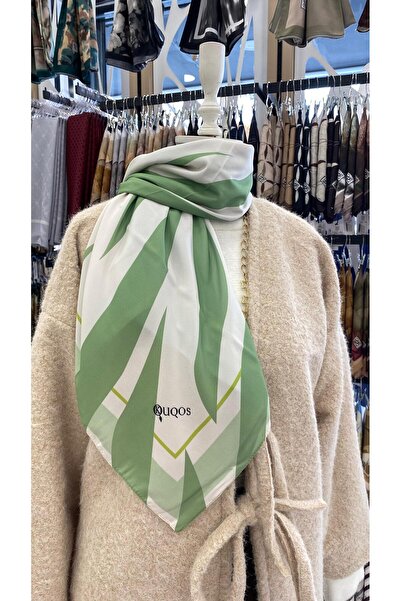 KUQOS Natural Traces Patterned Scarf Mint