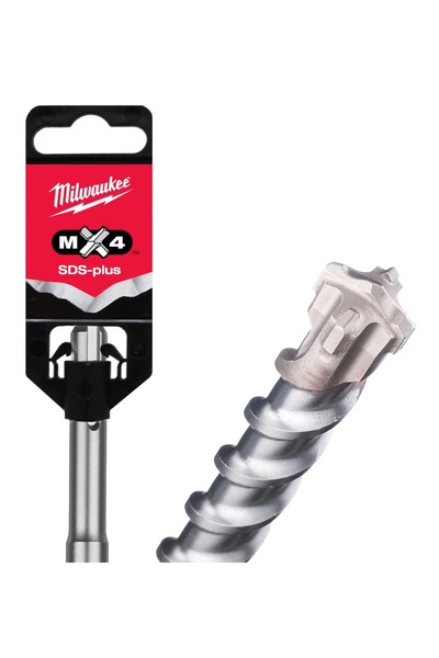 Milwaukee Burghie pentru beton-zidărie SDS-Plus MX4 cu 4 tăișuri, ø10x455