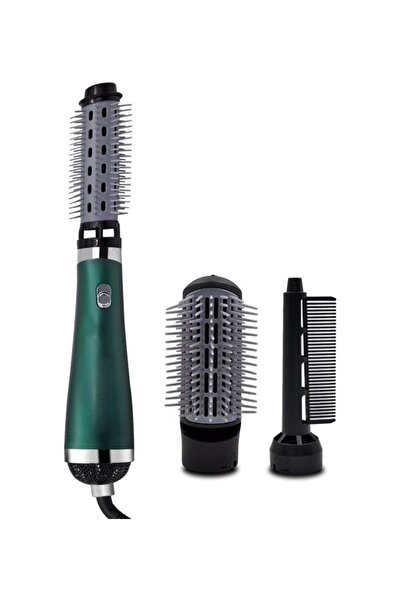 Generic Multifunctional Anti-Static Curly Hair Dryer - Dark Green