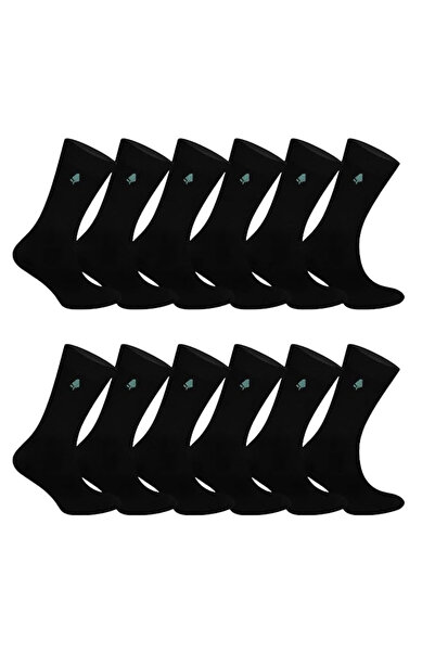 OEM Unisex Long Socks Set - 12 Pairs, 75% Cotton, Oeko-Tex, Comfortable, Black, Size 47-50