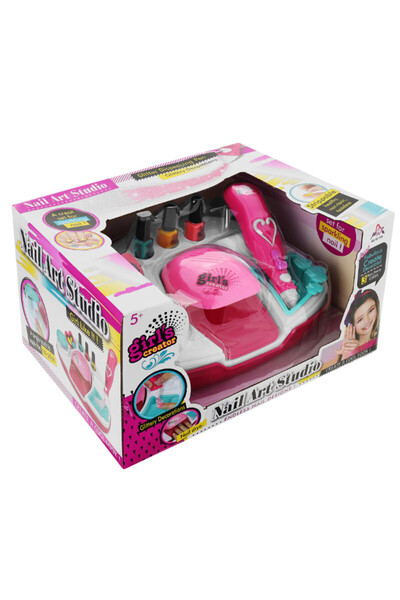 PROCART Toy manicure salon, 5 years+, 16 accessories included, nail polish, glitter, stencils, nail lamp
