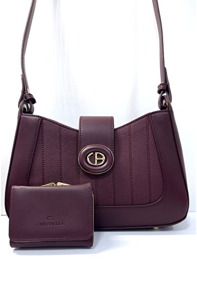 Chrisbella Handbag with detachable Strap and mini Wallet. dimensions: 28x8x17cm