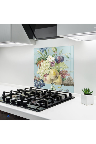 Arthub Panou Sticla Bucatarie, Protectie aragaz, Termorezistent, Alimente, Fr...