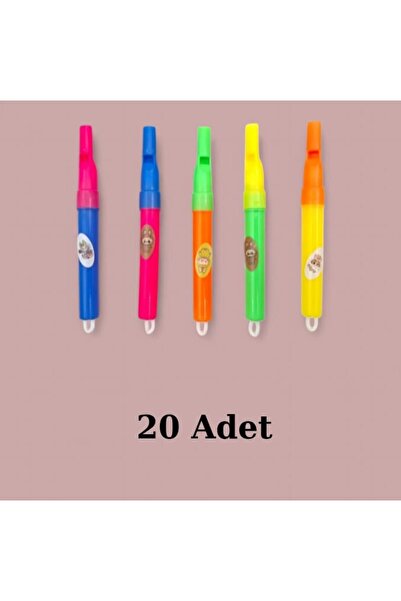 Nostaljik Lezzetler Plastik 20 Adet Kuş Dili Düdük