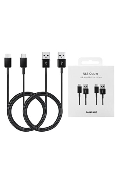 OEM Samsung Original Data Cable (EP-DG930MBEGWW) USB-A to USB-C 1.5m, 2 Pack, Black