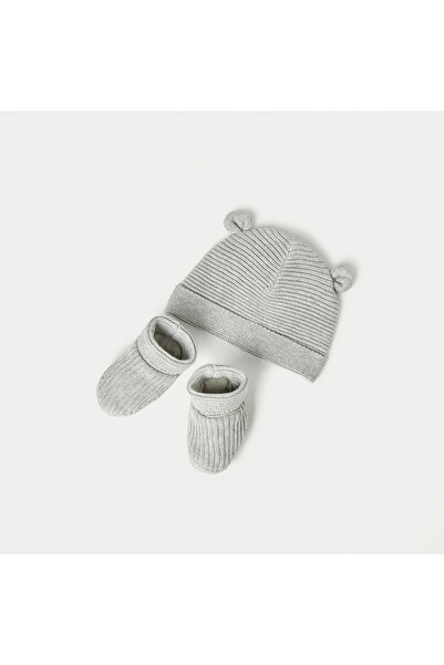 Juniors Textured Beanie Cap with Booties