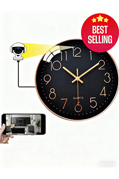 AMERICAN EAGLE Mini wireless WiFi wall-mounted clock camera, 1080P HD, infrared night vision, security surveillance