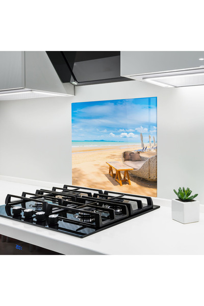 Arthub Kitchen Glass Panel, Stove Protection, Heat Resistant, Landscapes, Din...