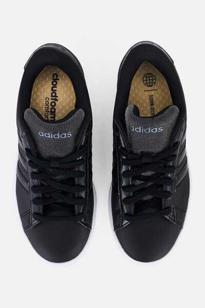 adidas Women Grand Court 2,0 Lace Up Tennis Shoes, Black