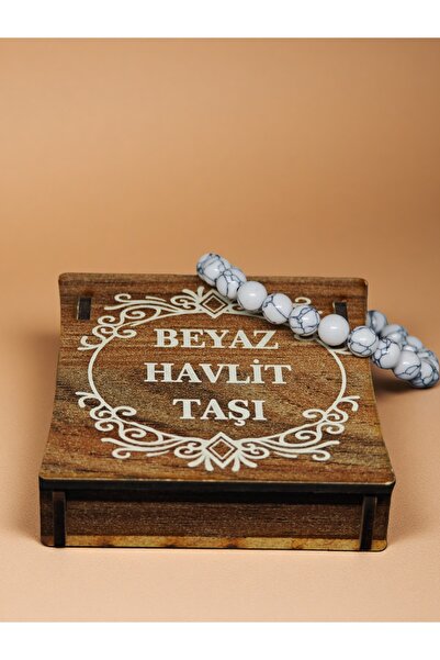 Store DOĞAL TAŞ HAVLİT BİLEKLİK AHŞAP KUTULU
