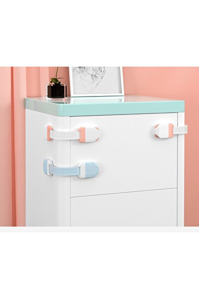 OEM Set 4 blocatoare de siguranță, pentru sertare si usi, ajustabile, adeziv,...