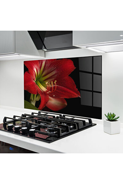 Arthub Panou Sticla Bucatarie, Protectie aragaz, Termorezistent, Flori, Exoti...