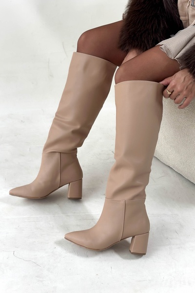 Shoebutik Twente Biscuit Color Leather Boots