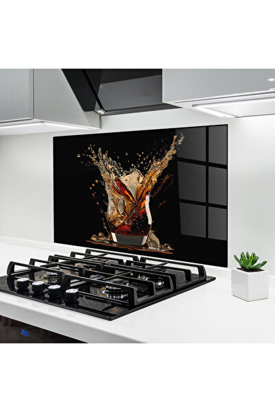 Arthub Panou Sticla Bucatarie, Protectie aragaz, Termorezistent, Alimente, Co...