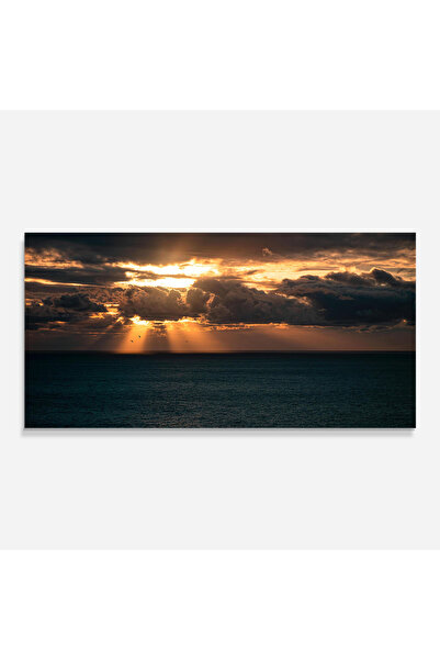 Arthub Kitchen Glass Panel, Stove Protection, Heat Resistant, Landscapes, Cloudy Sunrise