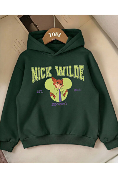 Touz Moda Young Zoo 3 νήματα Χοντρό και γλυκό φούτερ με κουκούλα