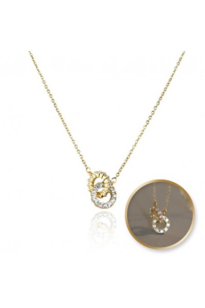 varioshop Lanțișor delicat din oțel inoxidabil placat cu aur 14K