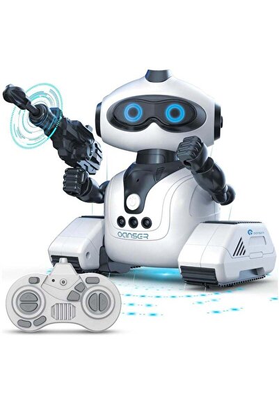 Arabest ألعاب روبوتية - جهاز تحكم عن بعد ذكي قابل لإعادة الشحن مع تحكم صوتي واستشعار الإيماءات وعيون LED ساطعة