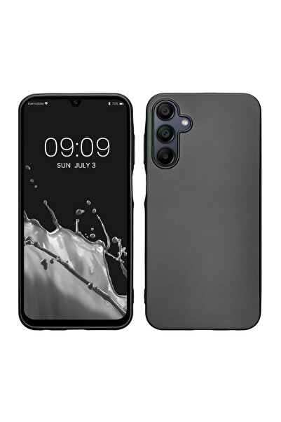 KWmobile Case for Samsung Galaxy A15 5G, Gray, Silicone, KWM000021MJ009C