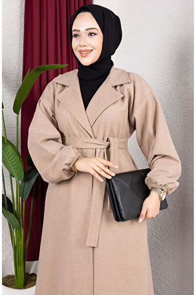 sefamerve Double-Breasted collar stamp coat 2059-07 mink