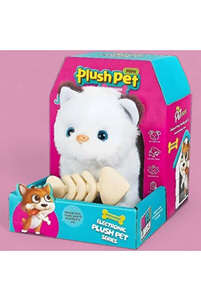 OEM Interactive cat, which moves and meows, with fish, 13 x 19 x 17 cm, White, 3 years +