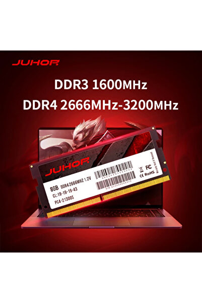 JUHOR 8 GB DDR3 Memoria Ram 1600Mhz for Notebook Dell, HP, Lenovo High Performance Memory For Laptops