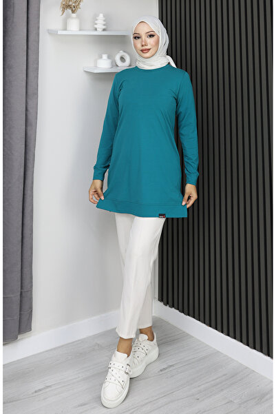 sefamerve Araboy Sports Combed Cotton Tunic 9127-01 Petrol