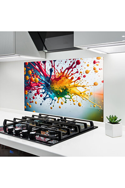 Arthub Panou Sticla Bucatarie, Protectie aragaz, Termorezistent, Abstracte, C...
