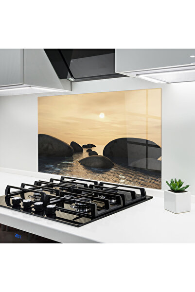 Arthub Panou Sticla Bucatarie, Protectie aragaz, Termorezistent, Feng-shui, P...