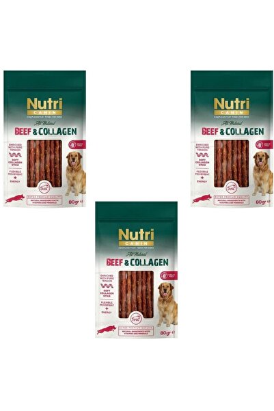 Nutri Canin Sığır Etli ve Kolajenli Tahılsız Köpek Et Ödülü 80 Gr x 3 Adet