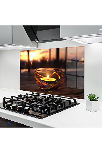 Arthub Kitchen Glass Panel, Stove Protection, Heat Resistant, Feng-shui, Fire...