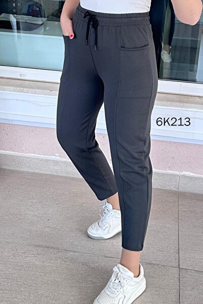 İnce Topuk Modal Fabric Green Sweatpants 6K213