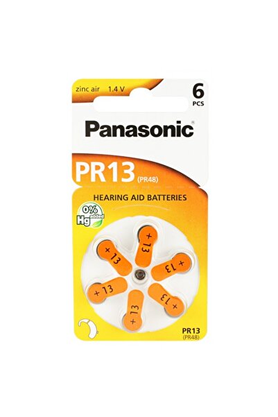 PANASONIC Panasonic V13 hearing aid battery, 6 pcs/blister