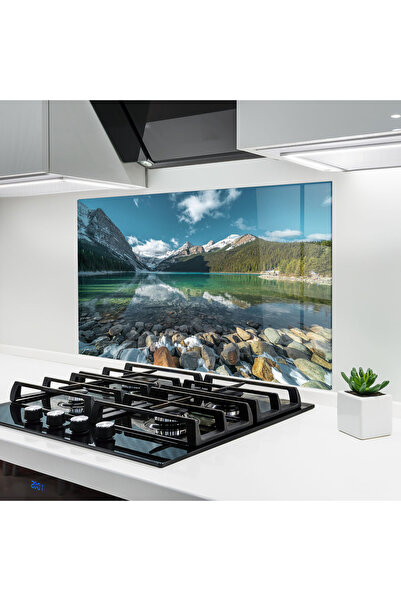 Arthub Kitchen Glass Panel, Stove Protection, Heat Resistant, Landscapes, Bre...