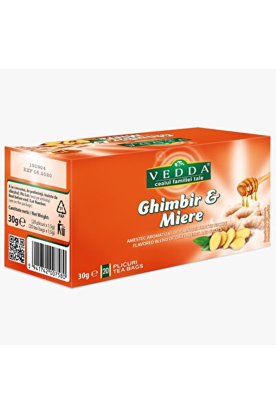 Vedda Ginger & Honey Tea - 20 sachets / 1.5 gr
