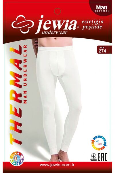 Jewia White Men's Thermal Tights