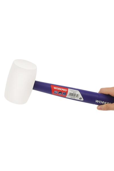 Workpro WP241040 57mm 450Gr PVC PP Saplı Beyaz Kauçuk Tokmak