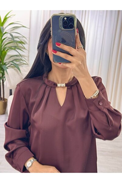 SELSAL Elegant burgundy blouse