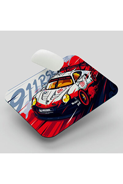 Coverzone 30×25cm Racing Car Mouse Pad – Waterproof, Non-Slip Base, Large Desk Mat with Stitched Edges