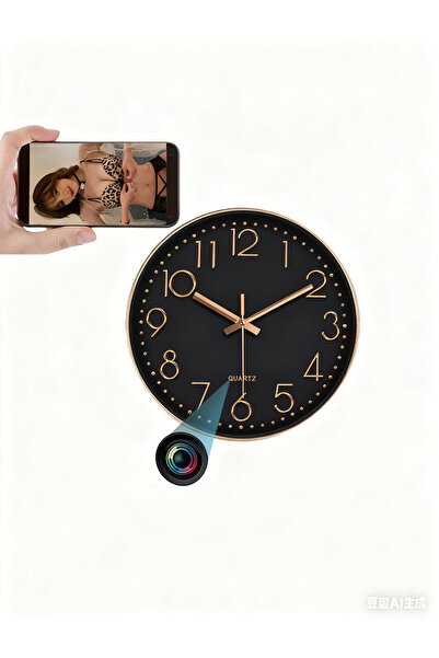 Crocs WiFi Mini wireless wall-mounted clock camera, 1080P HD, night vision, security monitoring