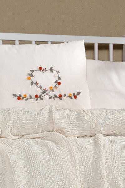 Budi Kanz Baby Waffle Muslin Embroidered Pique Knz-021 Little Heart