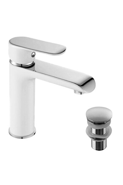 KADDA Corner MY 1805-2 CW bathroom sink faucet, deck-mounted, single-lever, chrome/white
