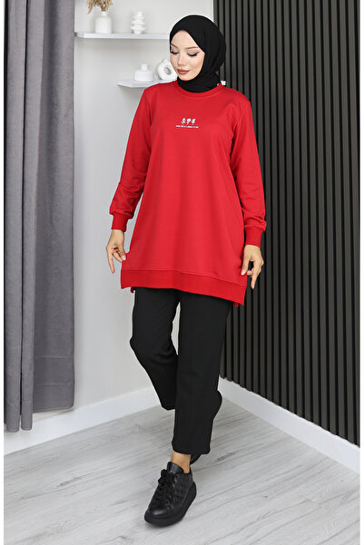 sefamerve Τούνικ δύο νήματα Ba με τύπωμα raboy 9096-01 Κόκκινο