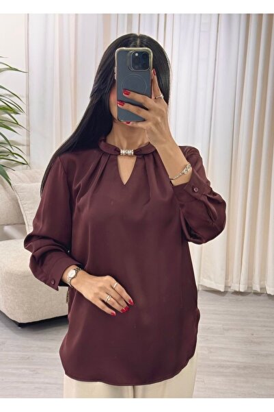 SELSAL Elegant burgundy blouse