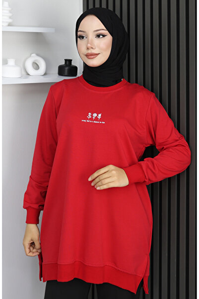 sefamerve Τούνικ δύο νήματα Ba με τύπωμα raboy 9096-01 Κόκκινο